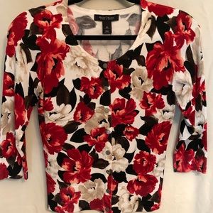 White House/Black Market-snap front sweater